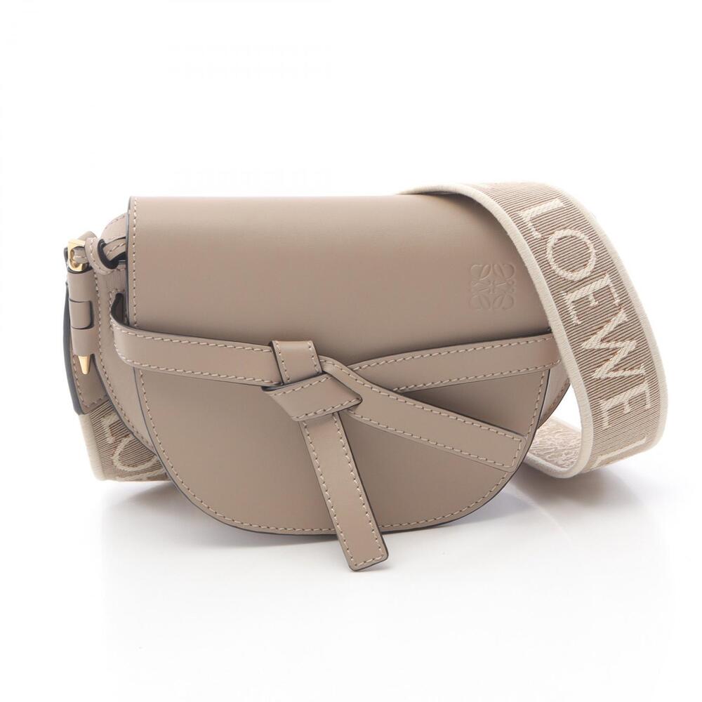 Loewe Gate Dual Bag Shoulder Leather Beige